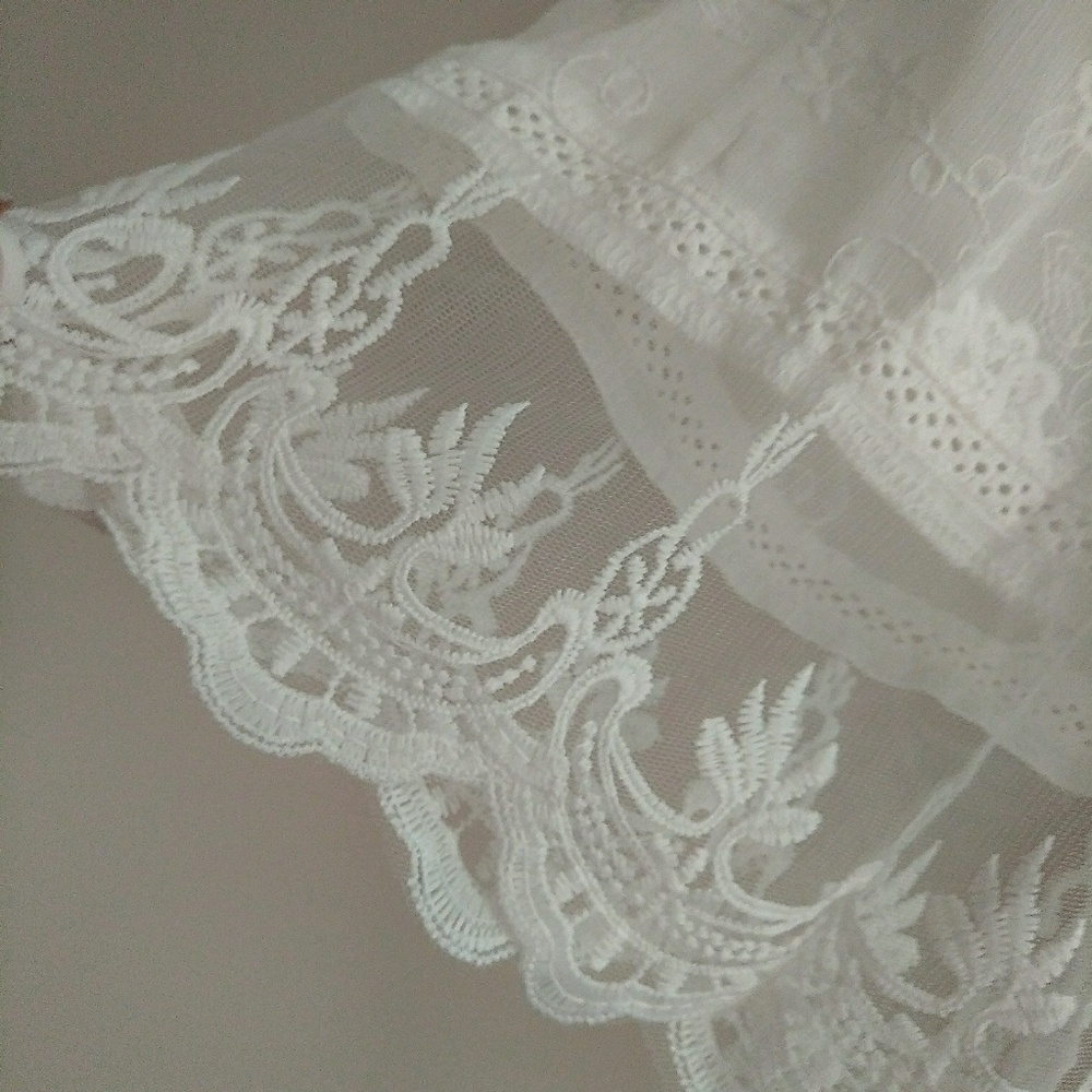 POL Baby Doll Tunic Dress Embroidery & Lace Tie - Picture 6 of 8